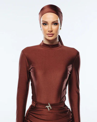 Moon Swimsuit Set - Metallic Brown