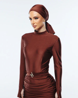 Moon Swimsuit Set - Metallic Brown