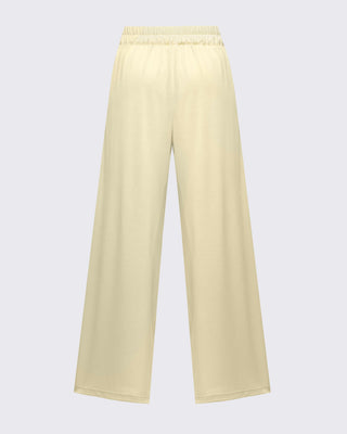 Etek Görünümlü Bol Paça Pantolon - Sarı
