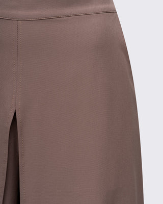 Etek Görünümlü Bol Paça Pantolon - Mocha