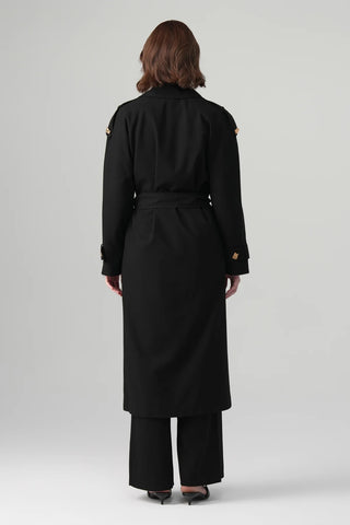 Lorin Long Jacket & Trousers Set – Black