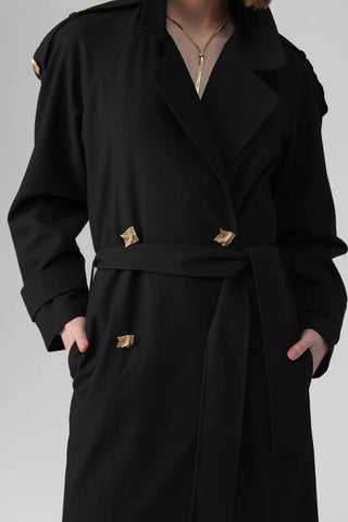 Lorin Long Jacket & Trousers Set – Black