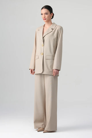 Elara Modal Suit Set – Beige