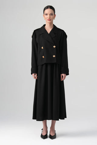 Sare Mini Trench Set – Black