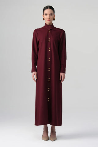 Mina Shirt Dress – Bordeaux