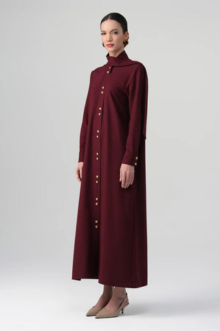 Mina Shirt Dress – Bordeaux