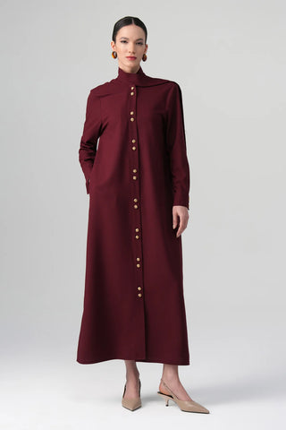 Mina Shirt Dress – Bordeaux