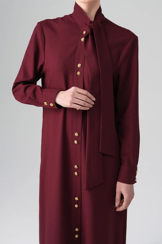 Mina Shirt Dress – Bordeaux