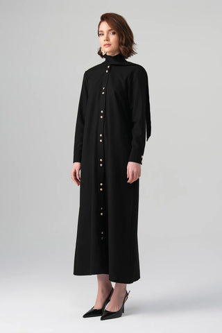 Mina Shirt Dress – Black