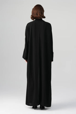 Klara Crystal-Embellished Abaya – Black