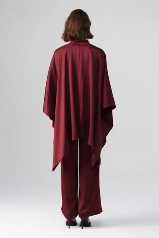 Tierra Poncho Set – Bordeaux