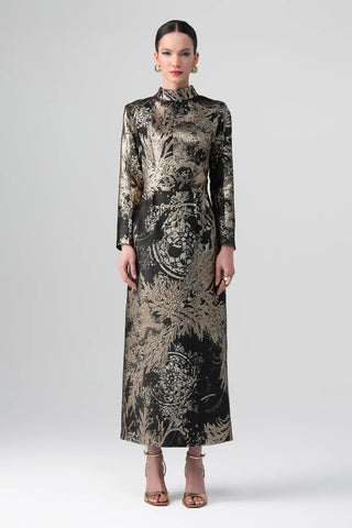 Efsun Jacquard Dress – Black