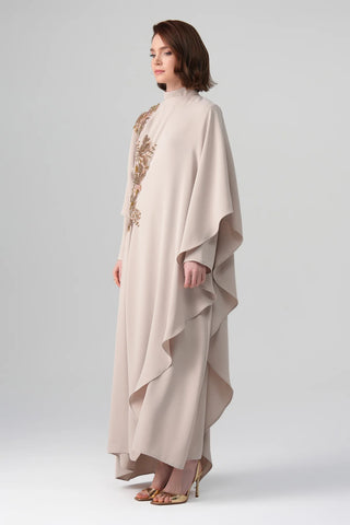 Aurelia Embroidered Signature Dress – Cream