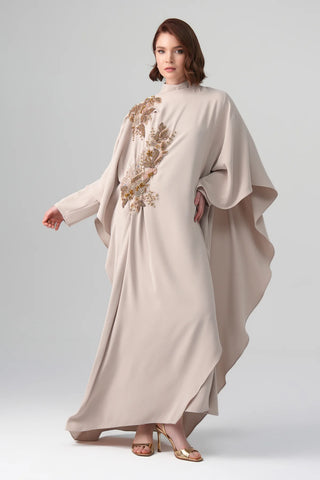 Aurelia Embroidered Signature Dress – Cream