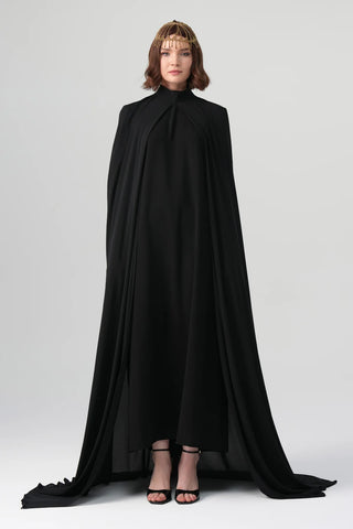 Infinity Cape Dress – Black