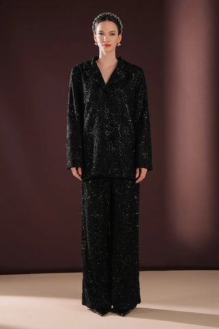 Kaelis Embellished Suit – Black