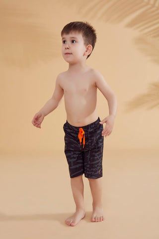 Woven Black Boys Shorts B2364
