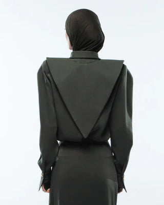 Sonne Blouse and Collar - Olive Green