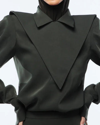 Sonne Blouse and Collar - Olive Green