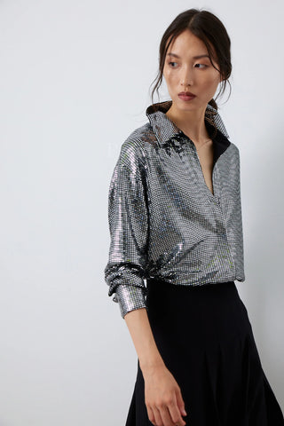 Astria Metallic Grid Shirt