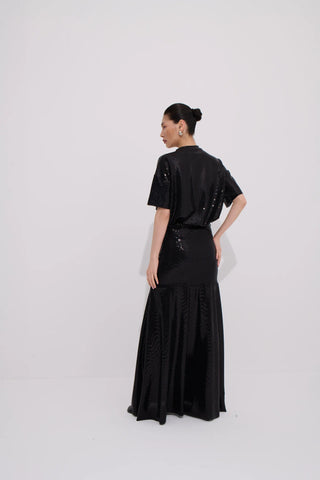 Raya Relaxed Sequin T-Shirt – Black