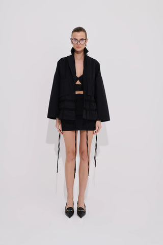 Margo Oversize Organic Cotton Jacket – Black