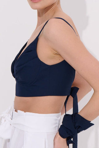 Mari Draped Bustier - 100% Cotton