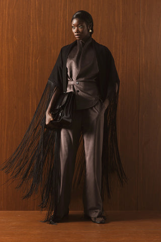 Roma Velvet Halter Vest – Brown