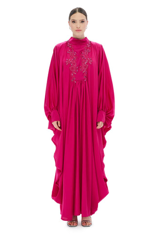 Aden Embellished Kaftan Dress – Fuchsia