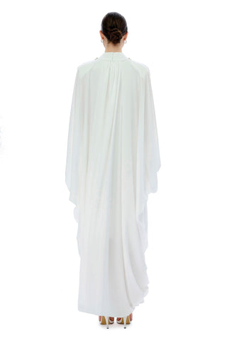 Aden Embellished Kaftan Dress – White