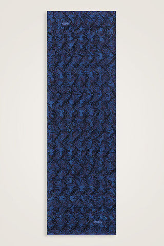 Blazing Horses Crepe Silk Shawl Navy Blue
