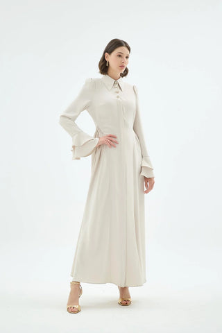 Alune Shirt Dress – Stone