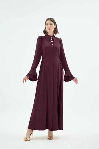 Alune Shirt Dress – Plum