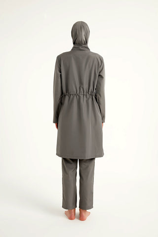 Andalus Gray Full Coverage Burkini Set for Women A2503-4