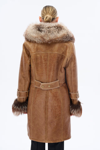 Argentin Leather Coat — Brown