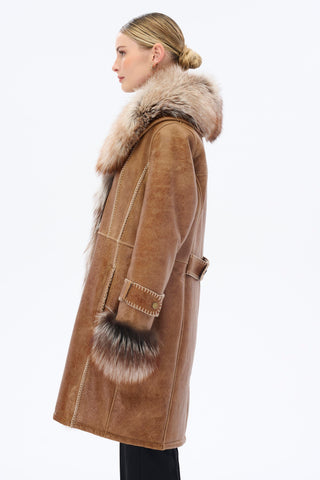 Argentin Leather Coat — Brown