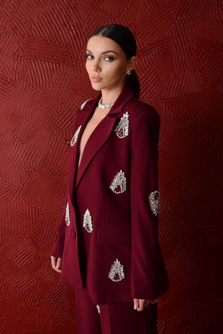Aurora Embellished Set– Bordeaux