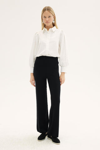 Begonya Imported Knit Trousers – Black