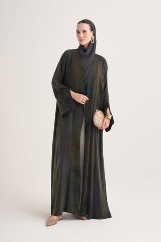 Beren Cupro Abaya & Scarf – Green
