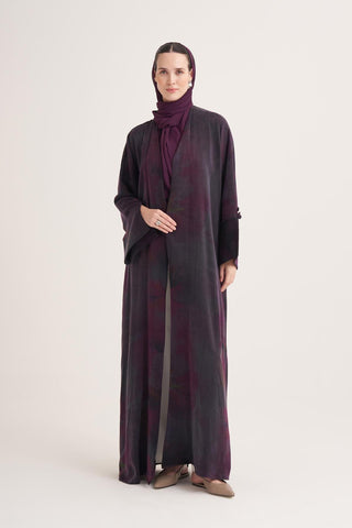 Beren Cupro Abaya & Scarf – Purple