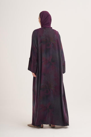 Beren Cupro Abaya & Scarf – Purple