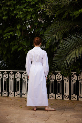 Beryllus Embellished Maxi Dress – White