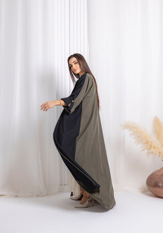 Black Green Abaya