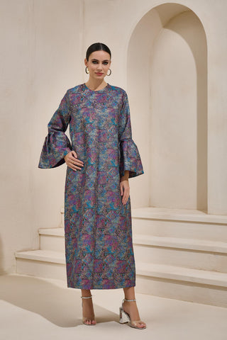 Brocade Maxi Dress – Pink
