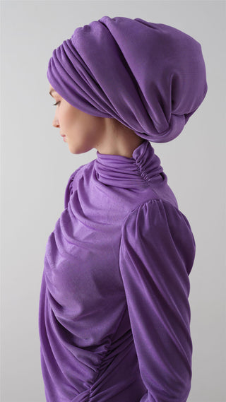Buzzy Drape Bonnet – Purple
