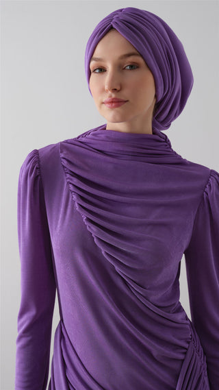 Buzzy Drape Bonnet – Purple