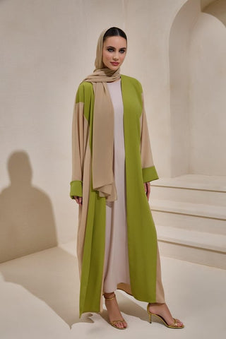 Casual Abaya - Camel Green