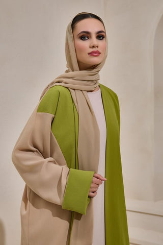 Casual Abaya - Camel Green