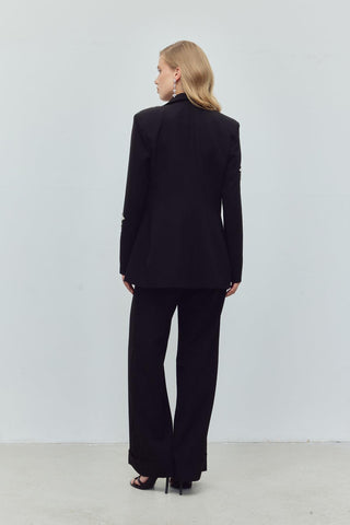 Crystal Crown Embellished Set – Black