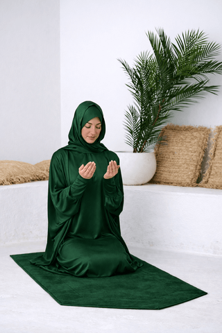 Deep Forest Green Prayer Abaya